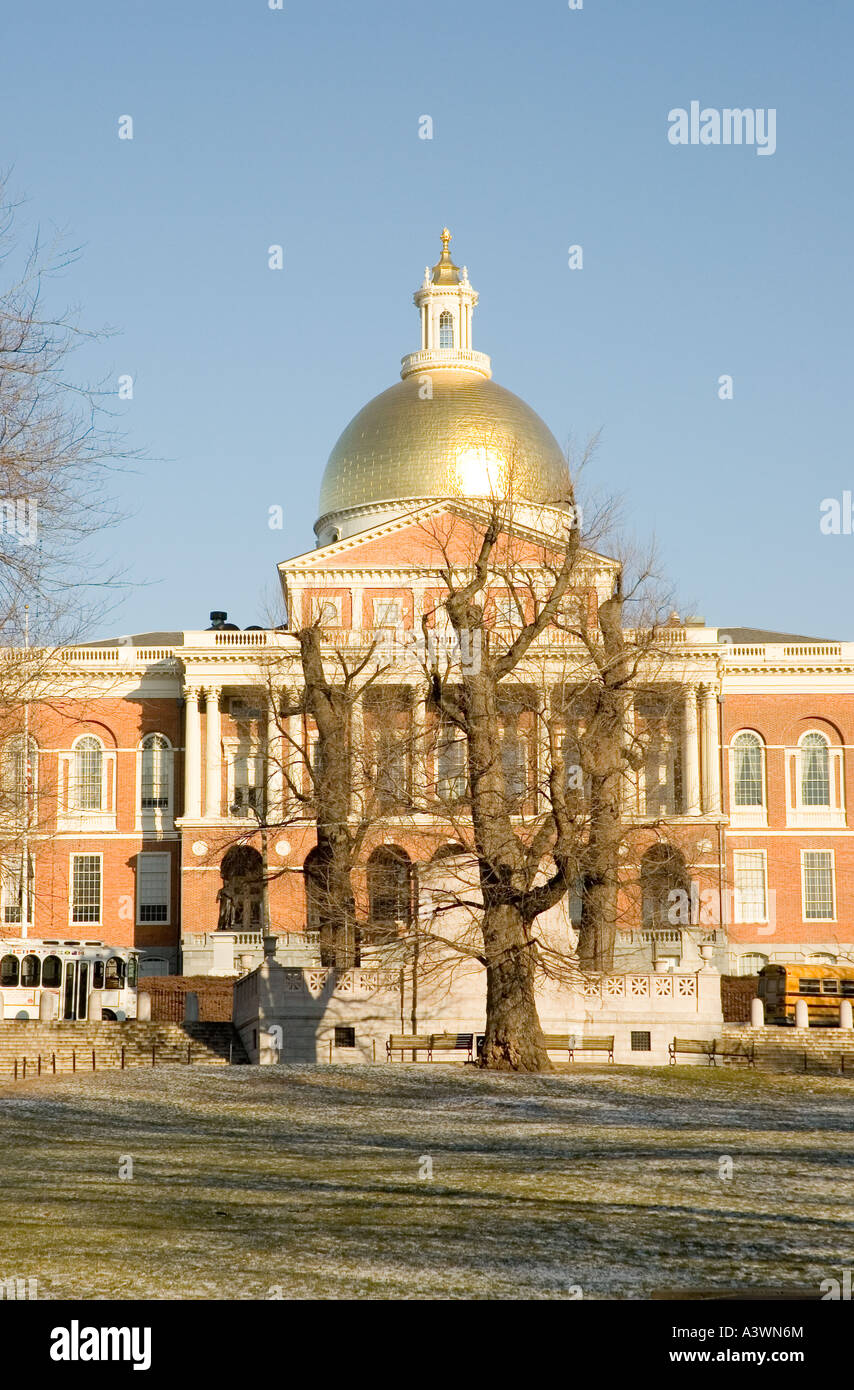 La Massachusetts Statehouse sur Beacon Hill à Boston Banque D'Images La Massachusetts Statehouse sur Beacon Hill à Boston Banque D'Images