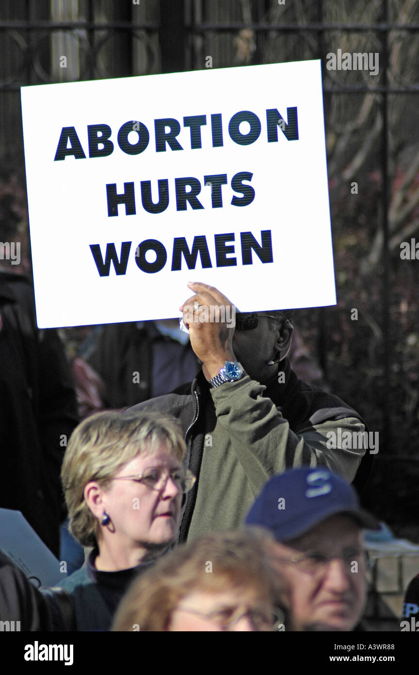 La démonstration de pro anti avortement à Atlanta GA Georgia USA Banque D'Images
