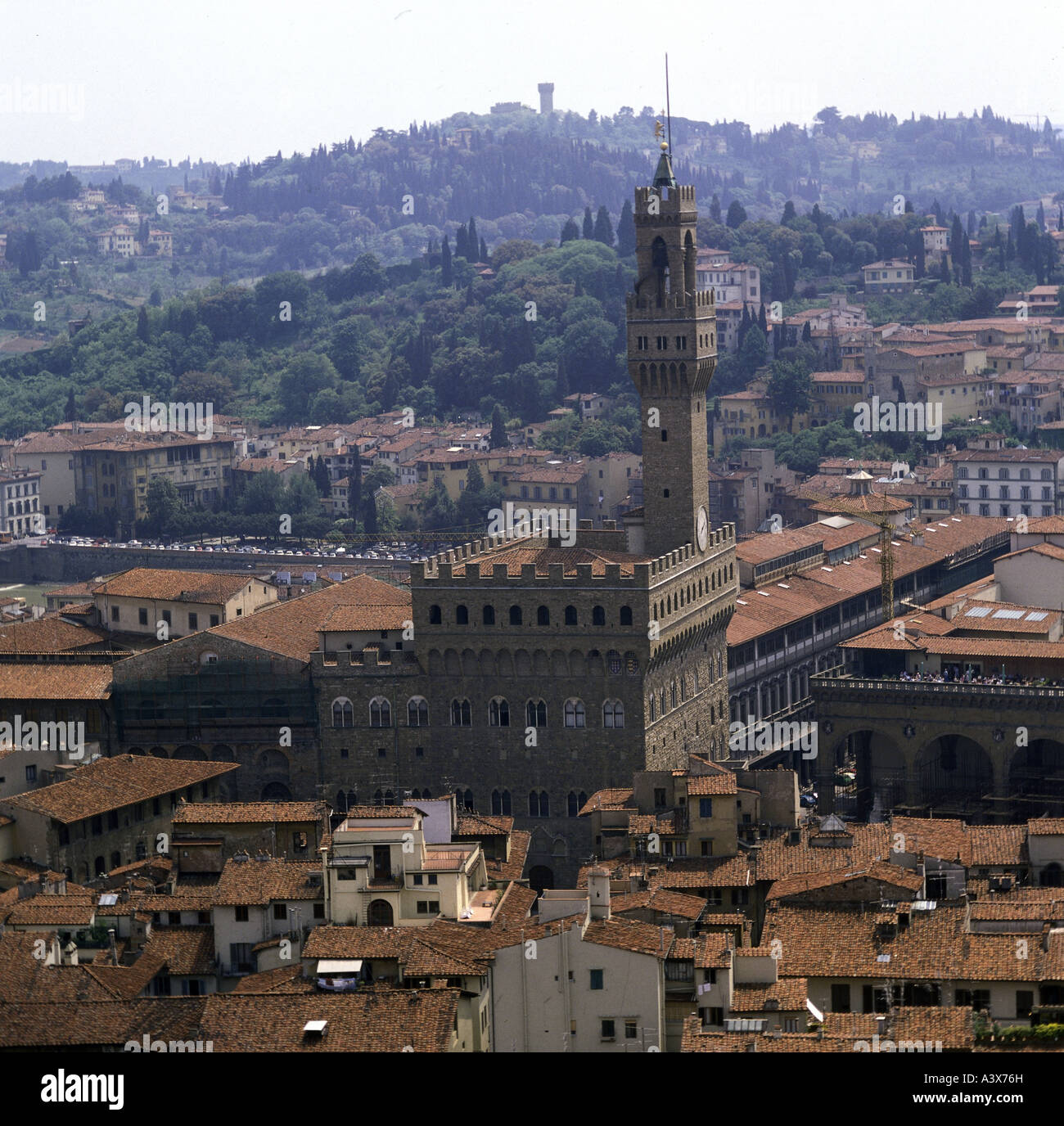 Géographie/voyages, Florence, Palazzo Vecchio, construit 1299 - 1314, vue extérieure, , Banque D'Images