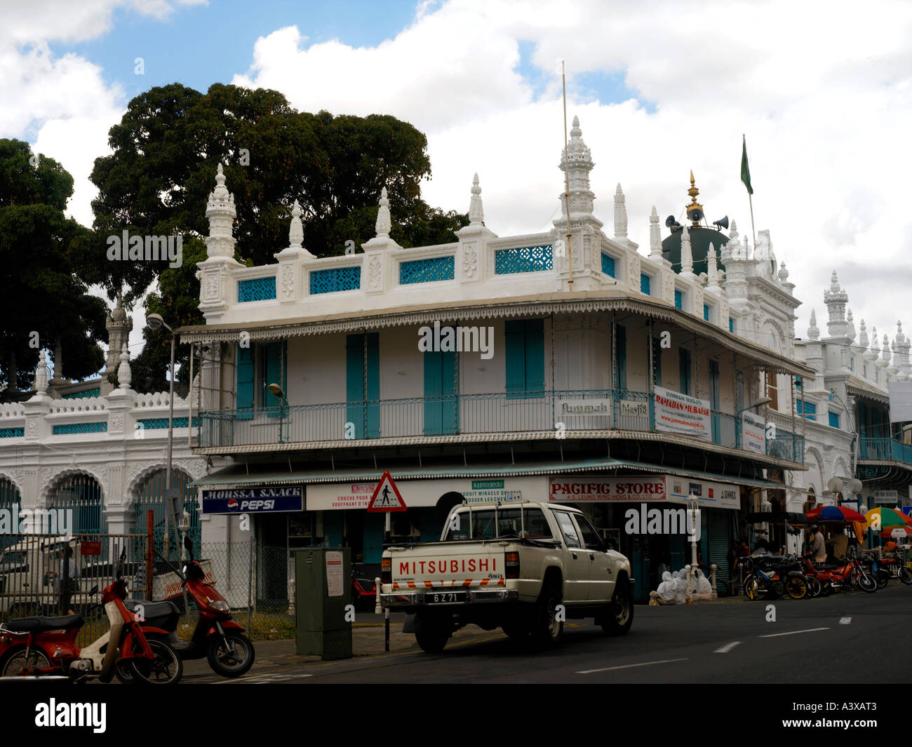 Port Louis Maurice Mosquée Jummah Masjid en dehors Banque D'Images