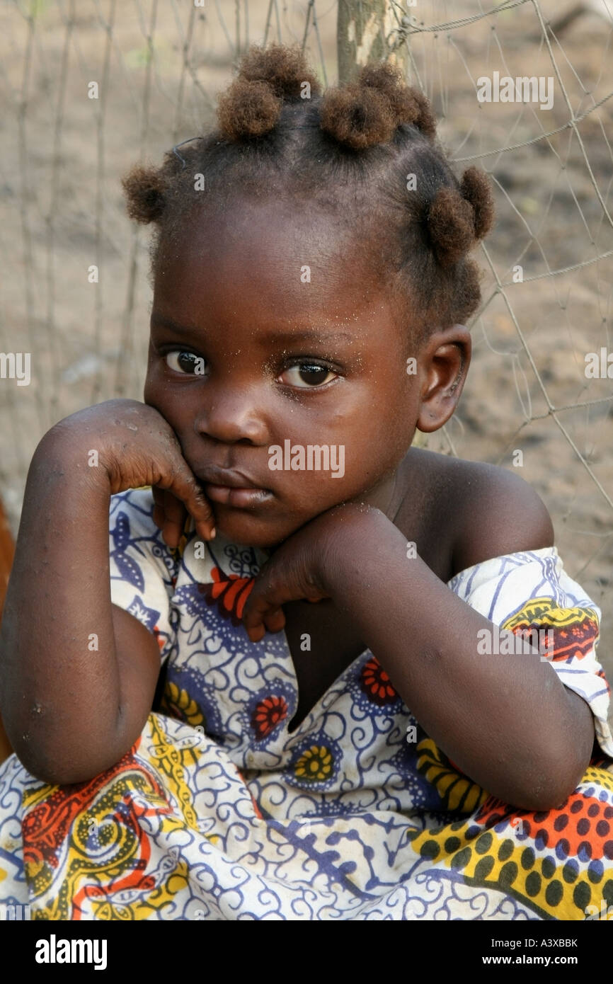 Fille Tribal , Grand Popo , Bénin Banque D'Images