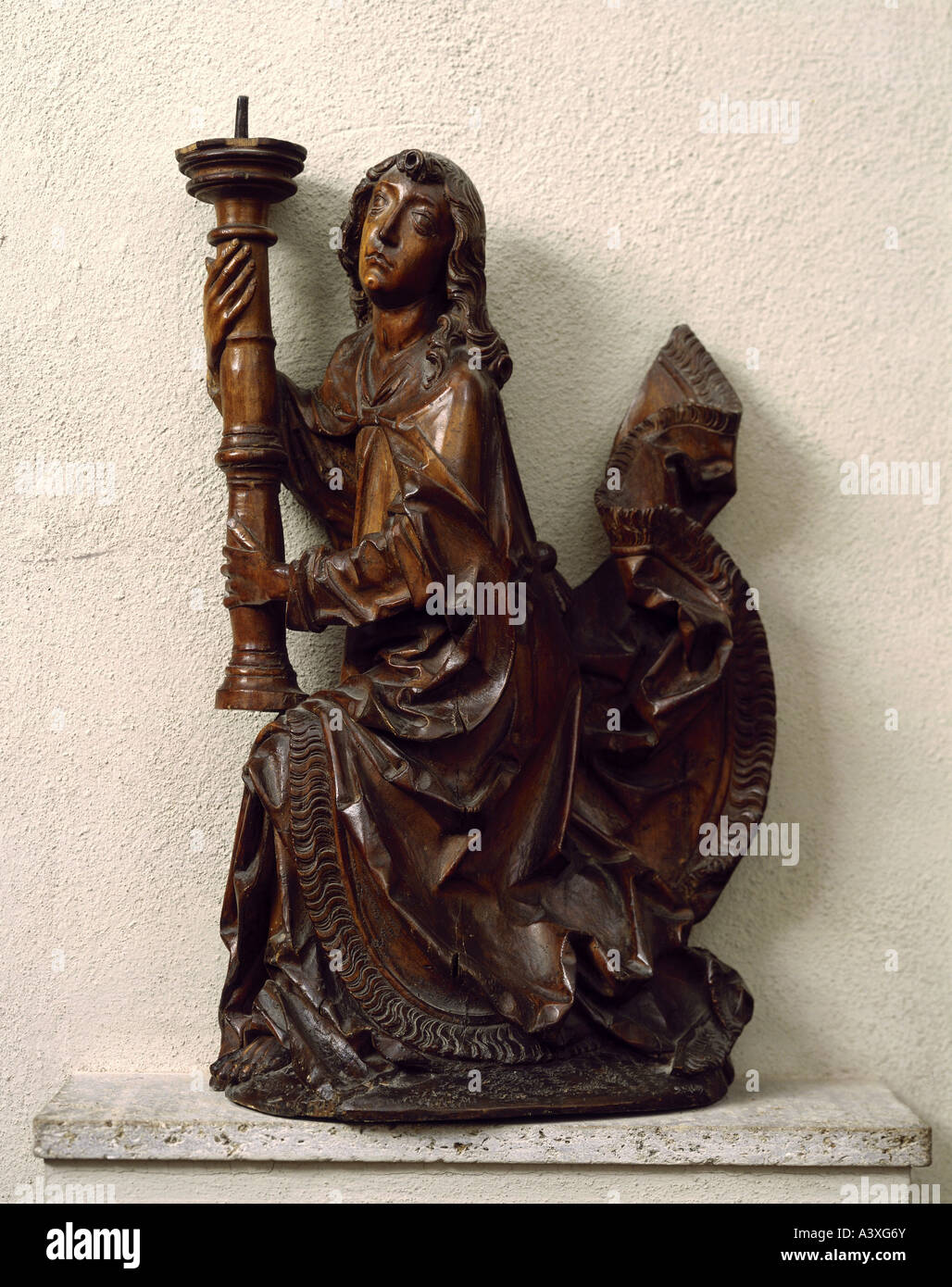 Beaux-arts, Tilman Riemenschneider, (vers 1460 - 1531), Angel, sculpture, limewood, vers 1500, musée de la Franconie, principale Banque D'Images