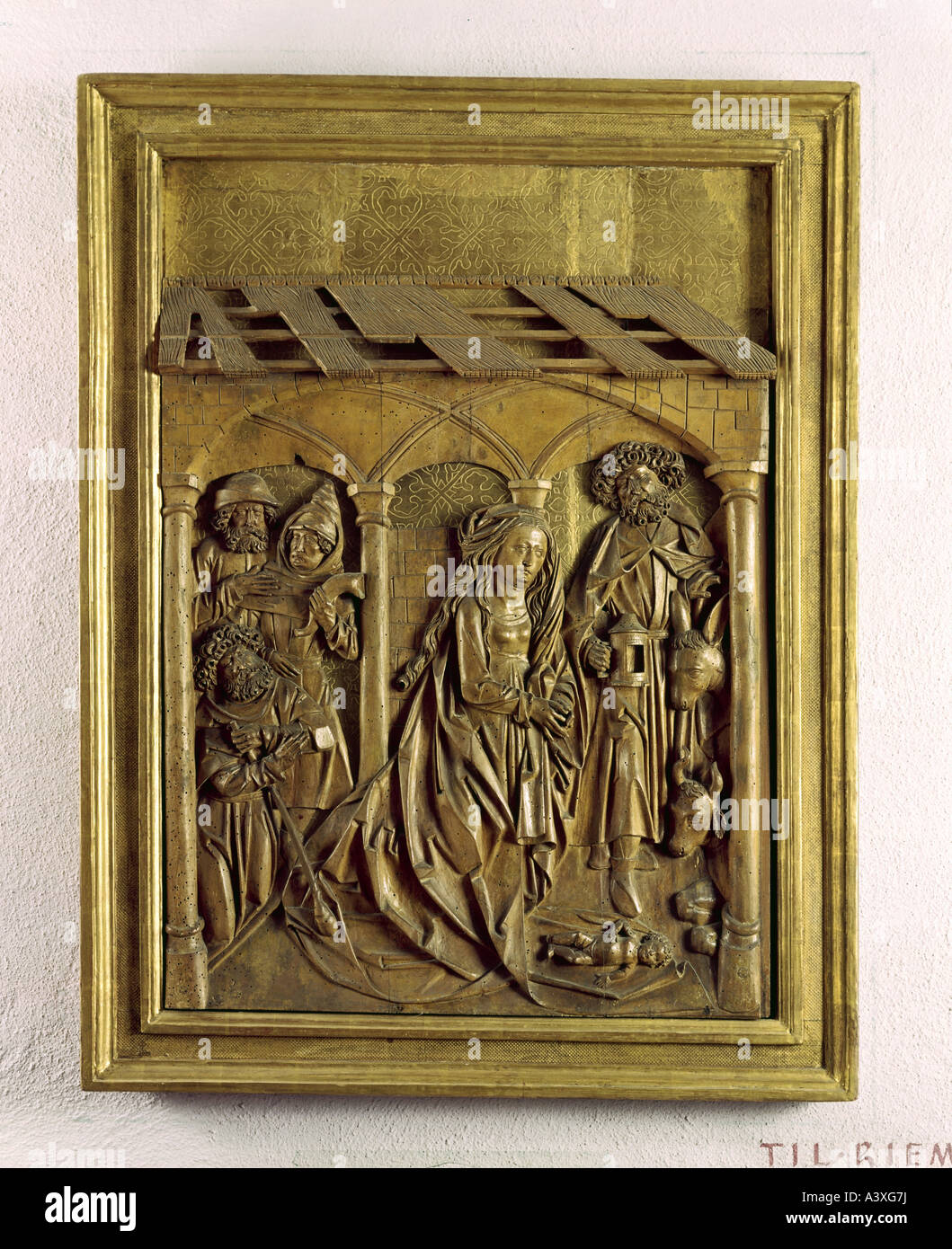 Beaux-arts, Tilman Riemenschneider, (vers 1460 - 1531), l'adoration du shapherds, relief, bois, musée de la Franconie Würzb Principal Banque D'Images