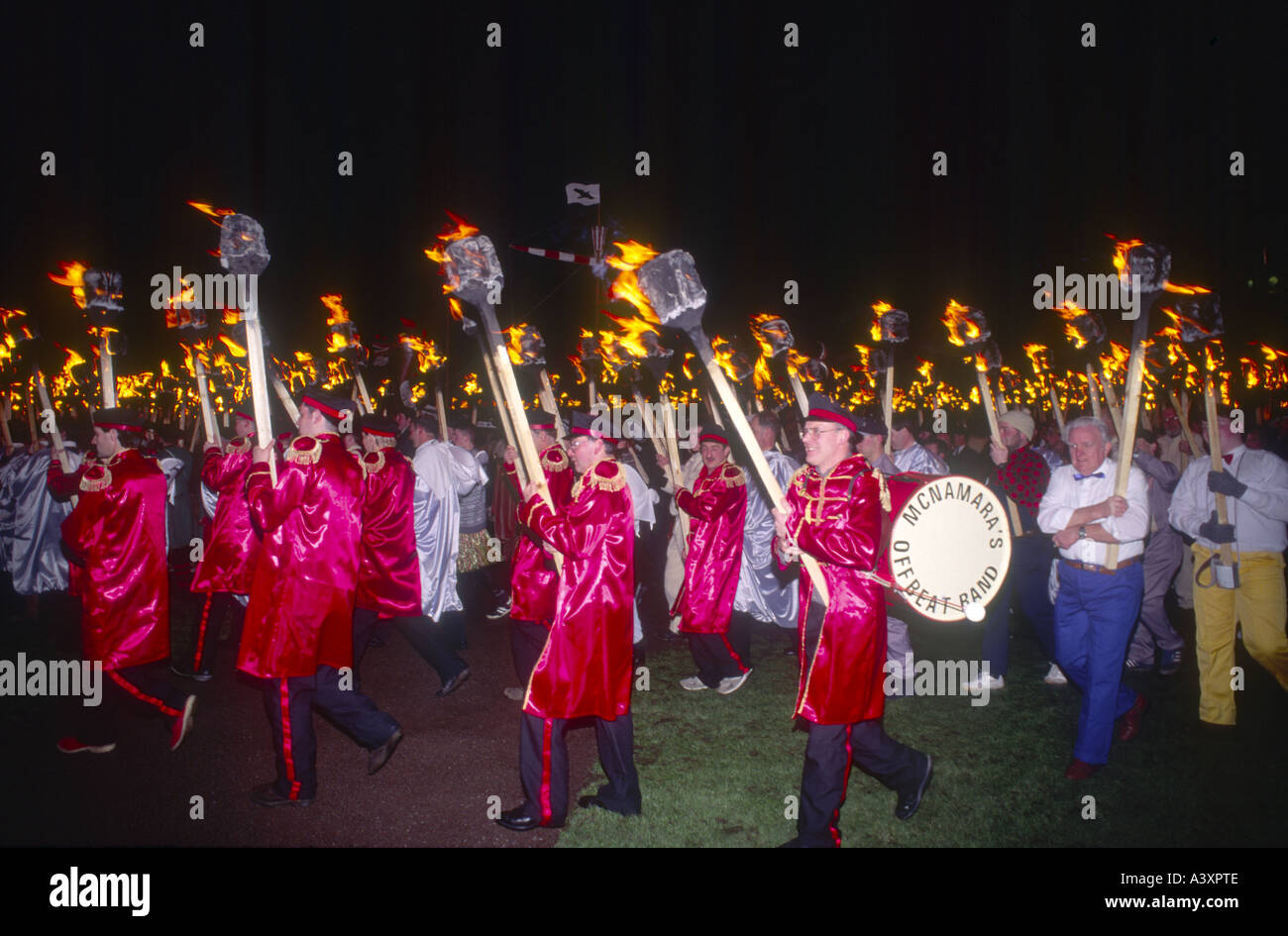 Îles Shetland Fire Festival Banque D'Images