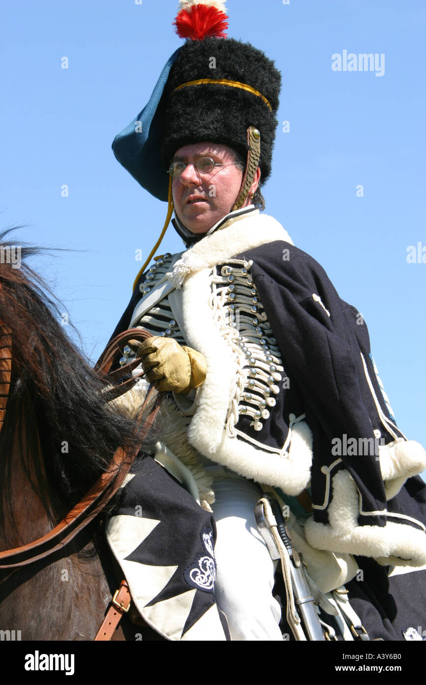 Cavalier cheval période Napoléonienne Banque D'Images