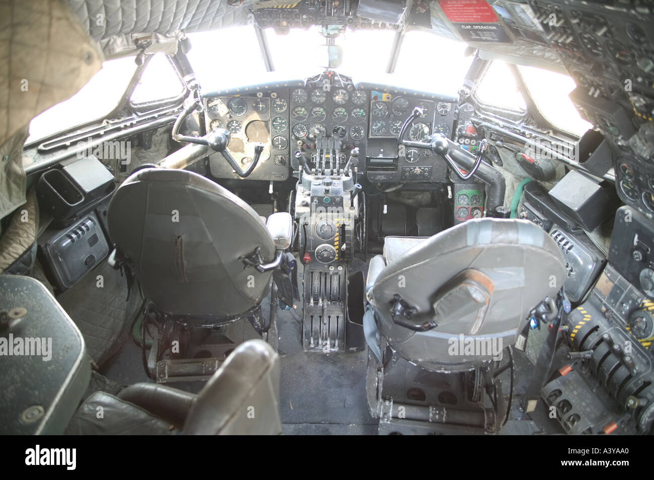 Airplane cockpit Banque D'Images