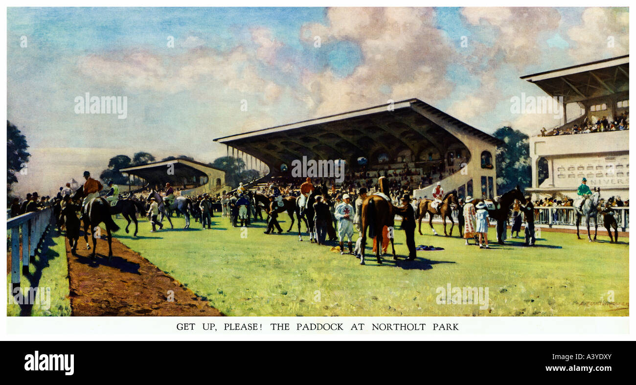 Northolt Park a ouvert ses portes en 1929 comme le centre national pour le nouveau sport de compétition poney Banque D'Images