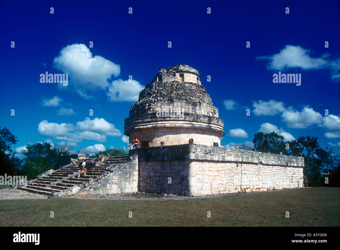 L'observatoire à Chichén Itzá Yucatán, México Banque D'Images