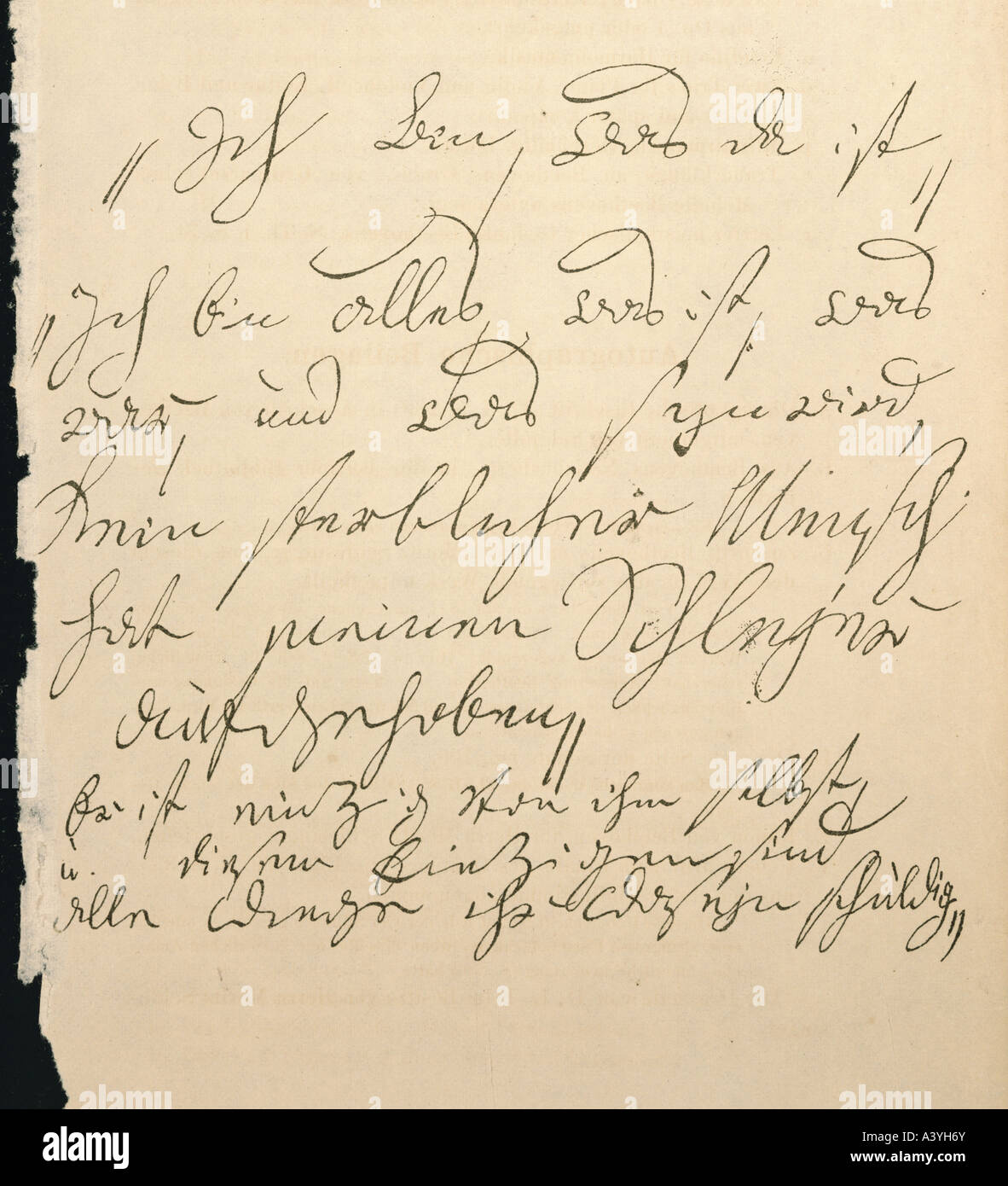 "Beethoven, Ludwig van, 17.12.1770 - 26.3.1827, compositeur allemand, manuscrit, "inscription Égyptien', bibliothèque de l'État, Banque D'Images