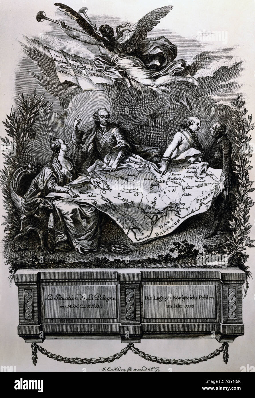 Géographie / voyages, Pologne, partitions, première partition, 1772 Copyright de l'artiste n'a pas à être effacée Banque D'Images