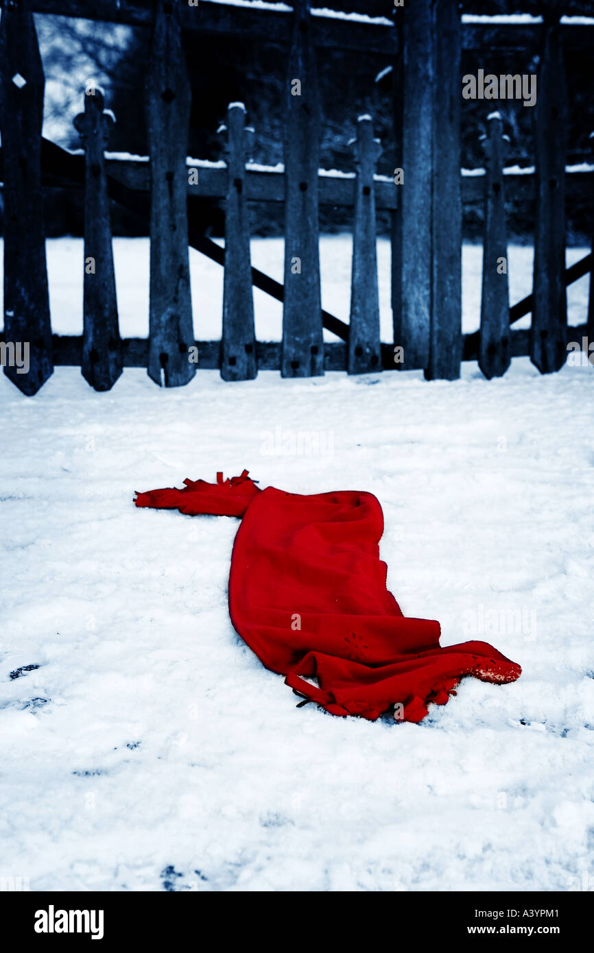 foulard rouge Banque D'Images