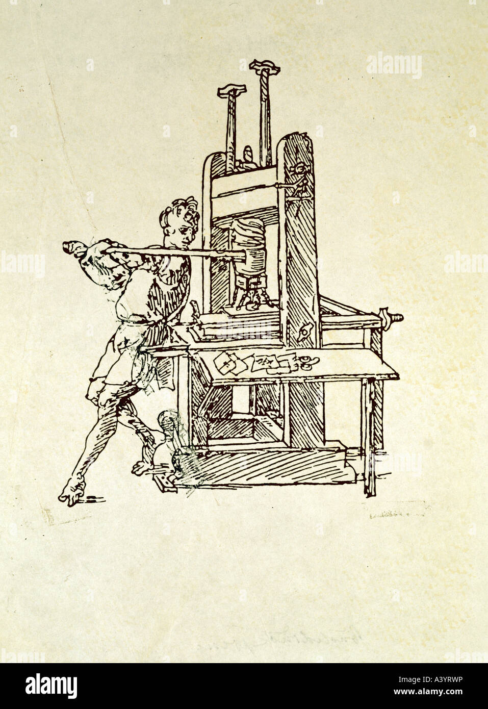 Technics, impression, impression avec encre, par Albrecht Dürer (1471 - 1528), vers 1510 / 1520, l'artiste n'a pas d'auteur pour être effacé Banque D'Images