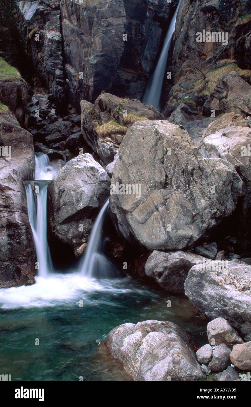 Ray cascades près de Saint Martin Vésubie, Alpes Maritimes France Banque D'Images