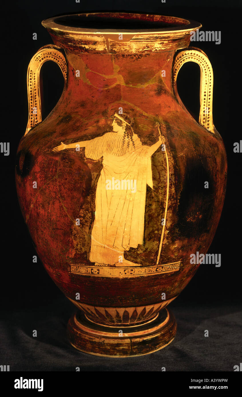 Beaux-arts, antiquité, Grèce, vase peinture, déesse Déméter, red-figure amphore, Syriskos vers 470 av. J.-C., peintre, Deutsches Banque D'Images Beaux-arts, antiquité, Grèce, vase peinture, déesse Déméter, red-figure amphore, Syriskos vers 470 av. J.-C., peintre, Deutsches Banque D'Images