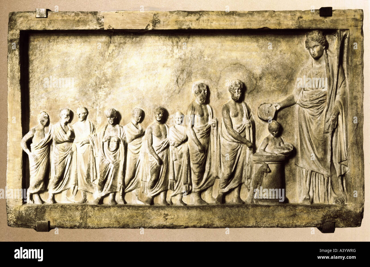 Beaux-arts, antiquité, Grèce, de secours, de sacrifice pour déesse Déméter à Eleusis, seconde moitié du ive siècle avant J.-C., Louvre, Paris, r Banque D'Images Beaux-arts, antiquité, Grèce, de secours, de sacrifice pour déesse Déméter à Eleusis, seconde moitié du ive siècle avant J.-C., Louvre, Paris, r Banque D'Images