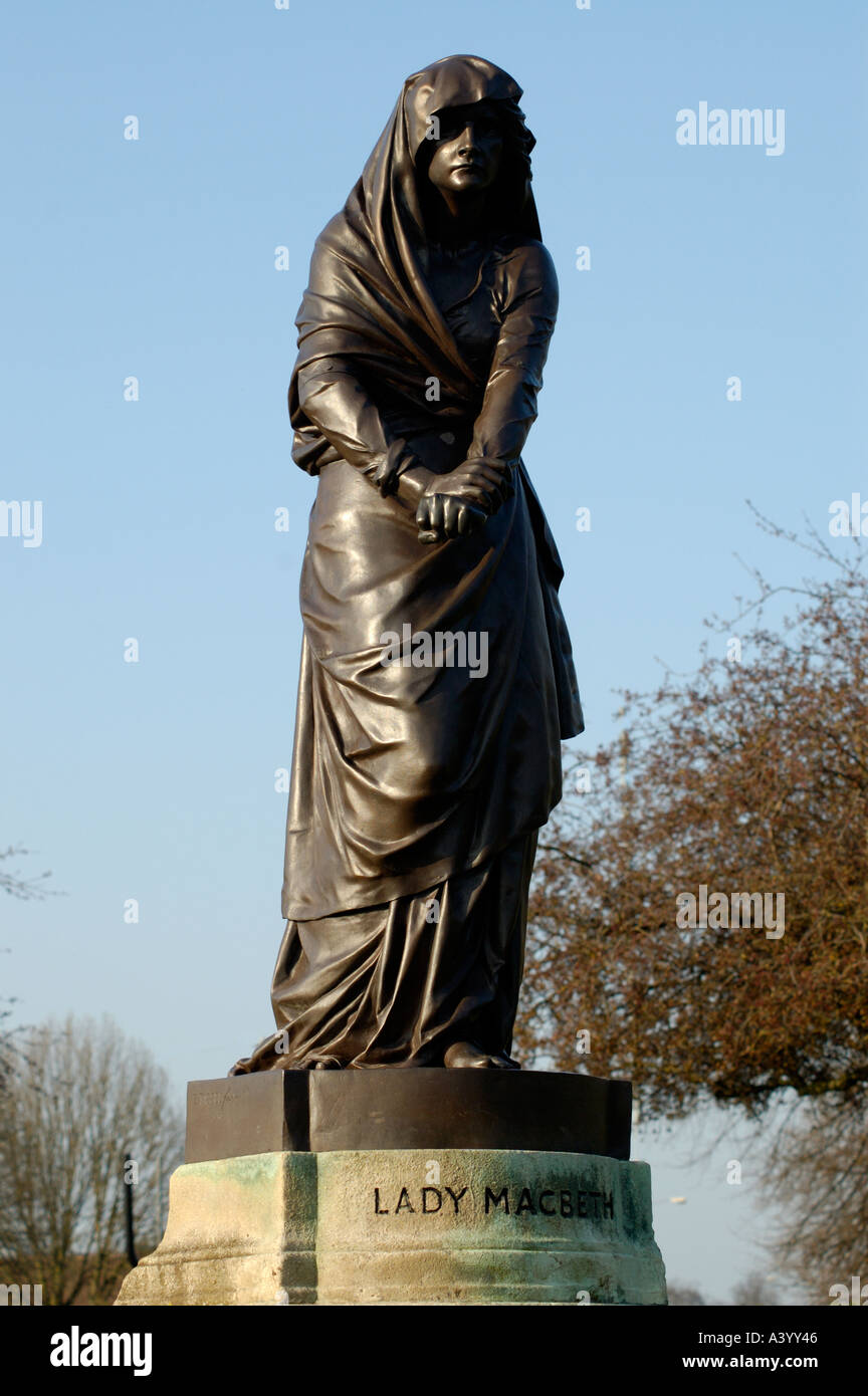 Statue de Lady Macbeth Stratford Banque D'Images