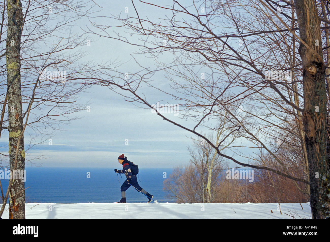Au-dessus de la rive du lac Supérieur Banque D'Images