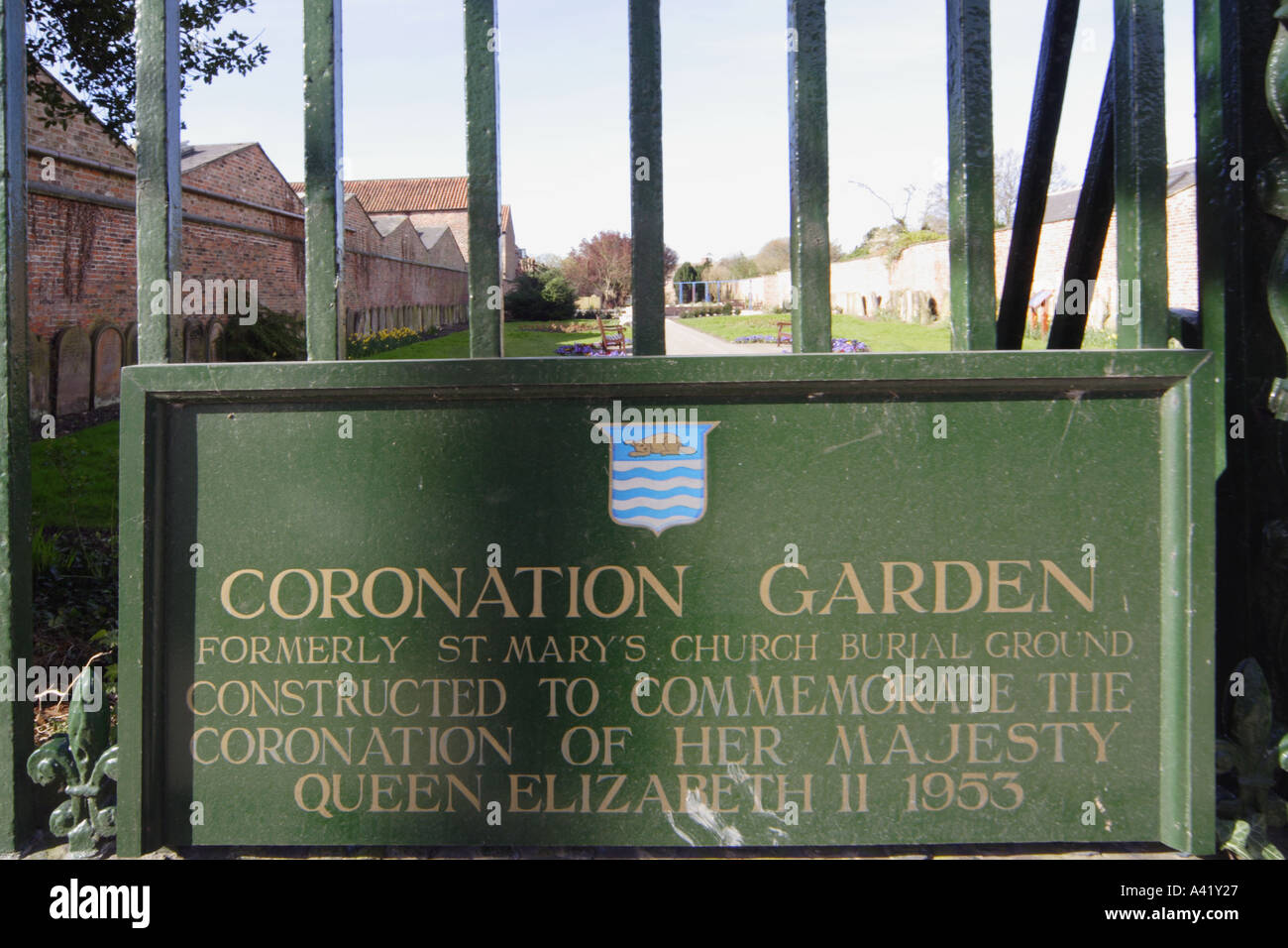 Jardin couronnement Beverley Yorkshire UK Banque D'Images