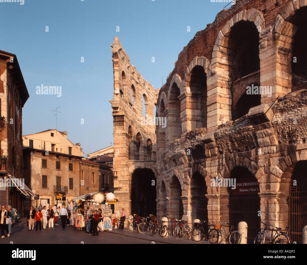 Italie Verona Amphithéâtre romain Banque D'Images