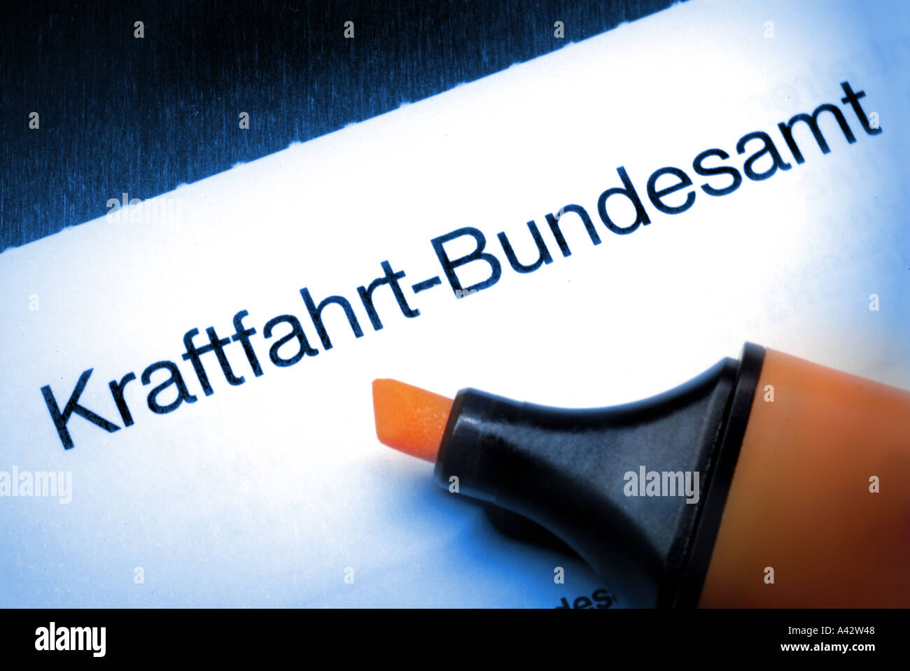 Office fédéral allemand pour les permis de conduire et d'amendes Kraftfahrtbundesamt Banque D'Images