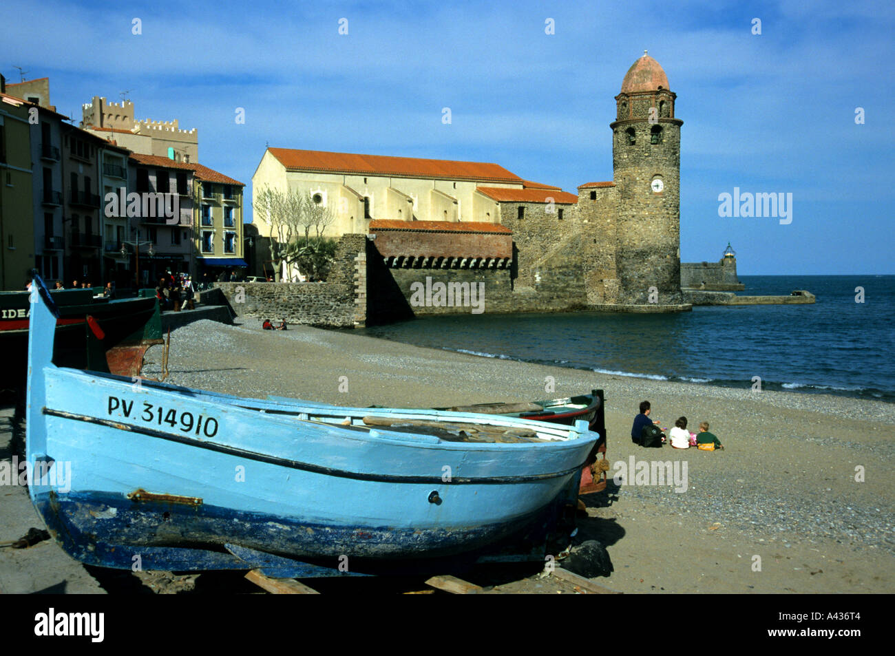 Collioure France Languedoc Roussillon Port Français Banque D'Images