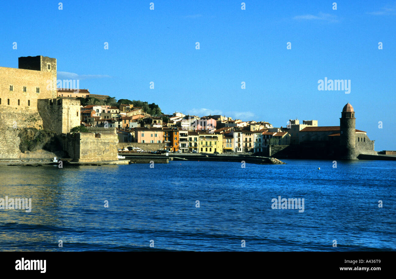 France Languedoc Roussillon Collioure port français Banque D'Images