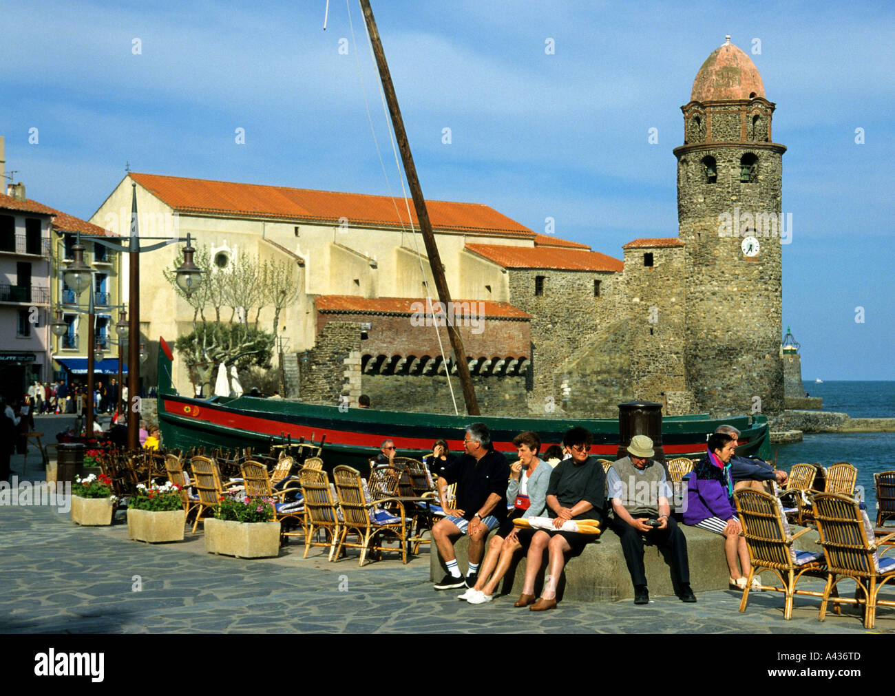 France Languedoc Roussillon Collioure port français Banque D'Images