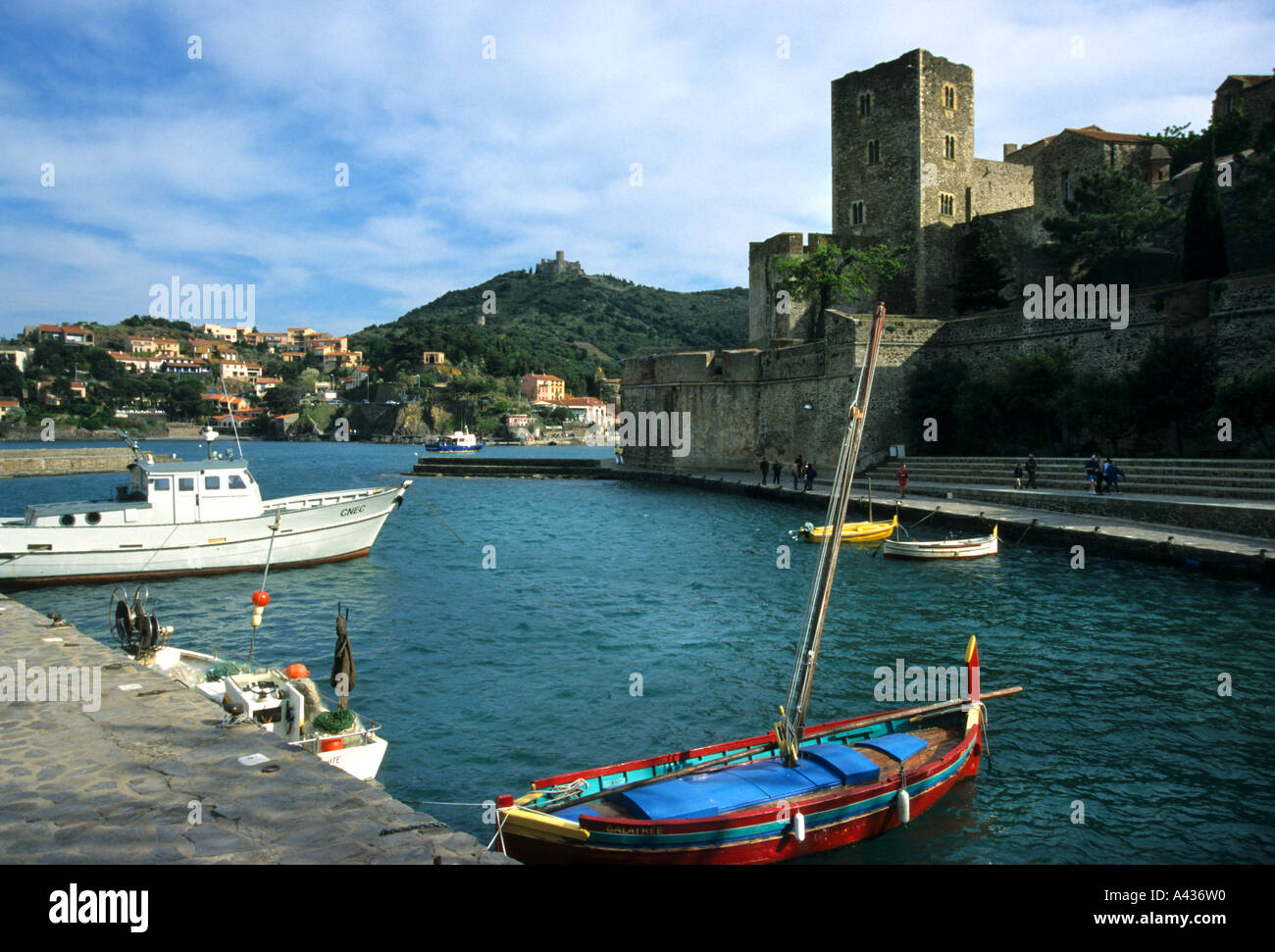 France Languedoc Roussillon Collioure port français Banque D'Images