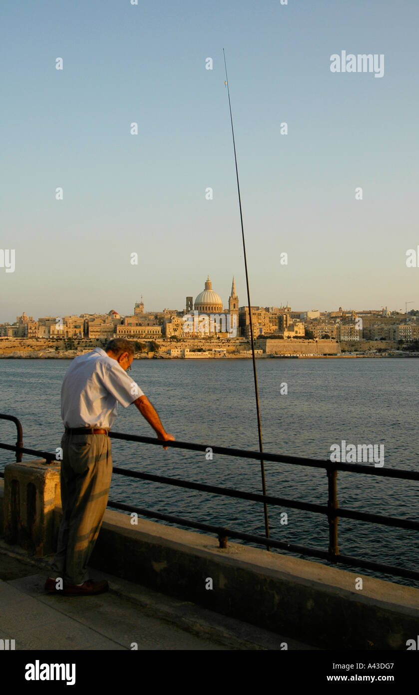 Vu de La Valette Malte Sliema Tigne Banque D'Images