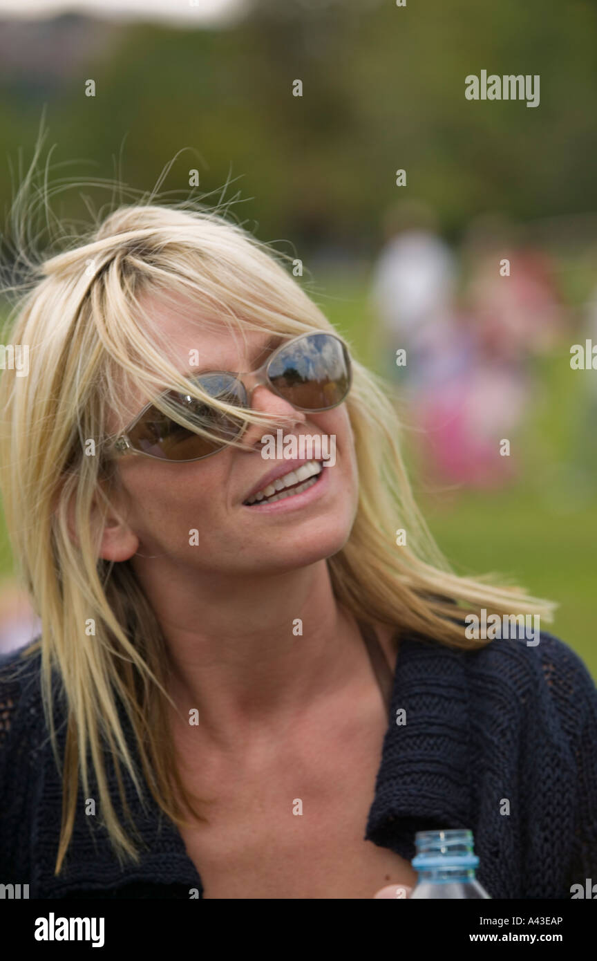 Zoe Ball femme du célèbre DJ Norman Cook aka Fatboy Slim vu à Preston Park Brighton England UK Banque D'Images