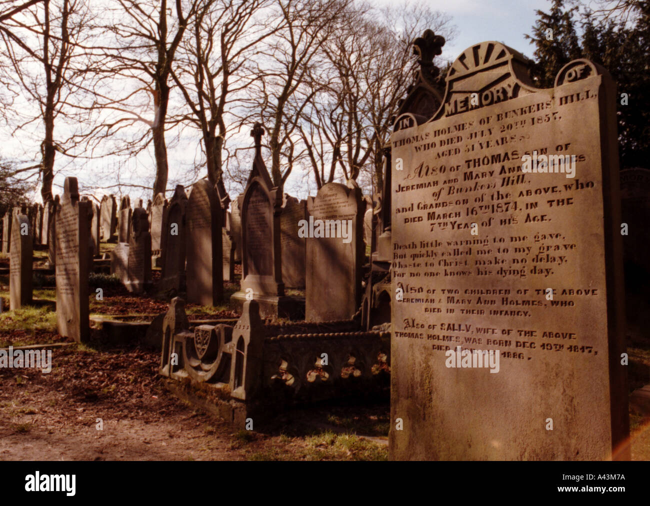 HAWORTH CIMETIÈRE YORKSHIRE ANGLETERRE Banque D'Images