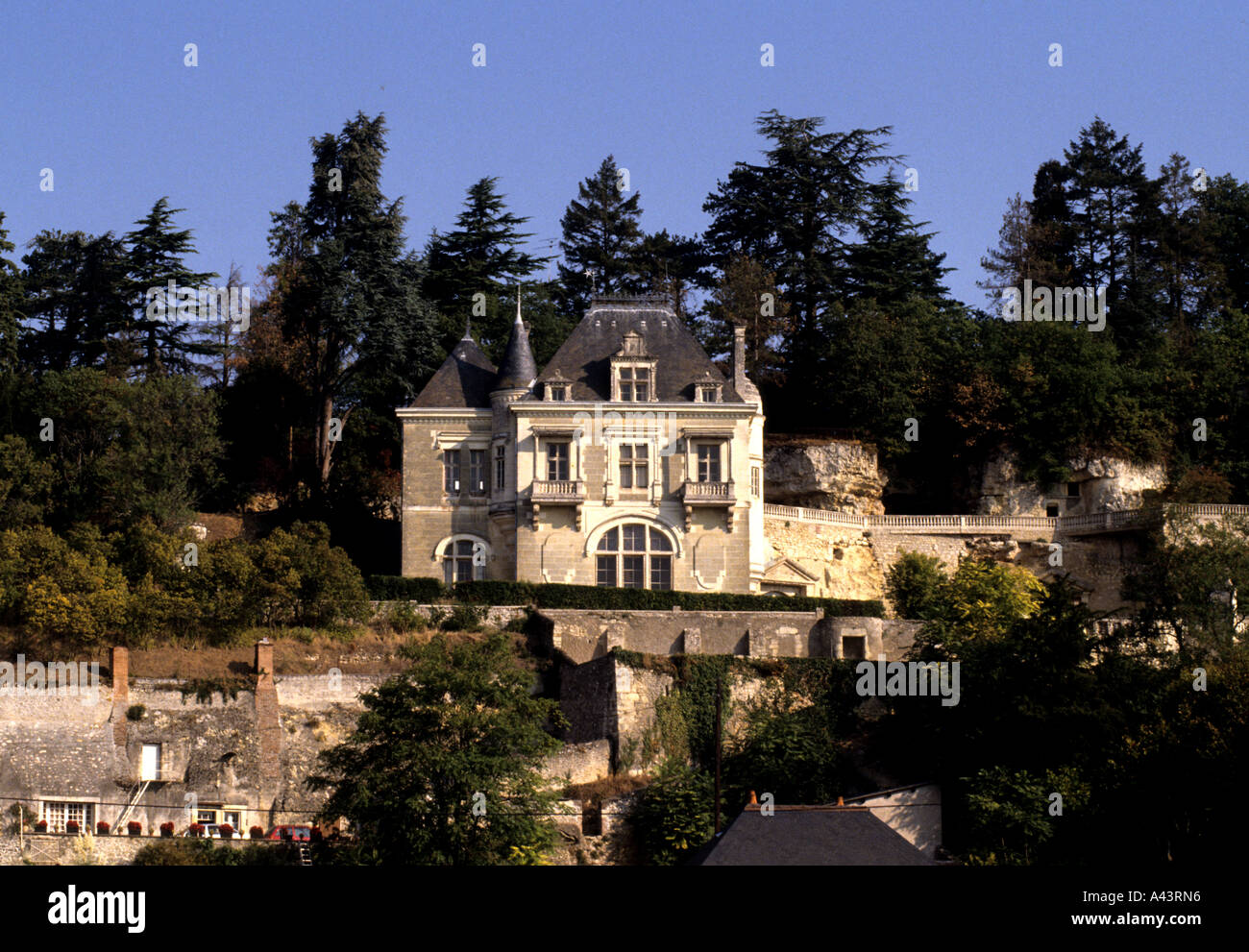 La France récolte du vin Vintage Raisin Vigne Agriculture Loire Vouvray Cave Banque D'Images