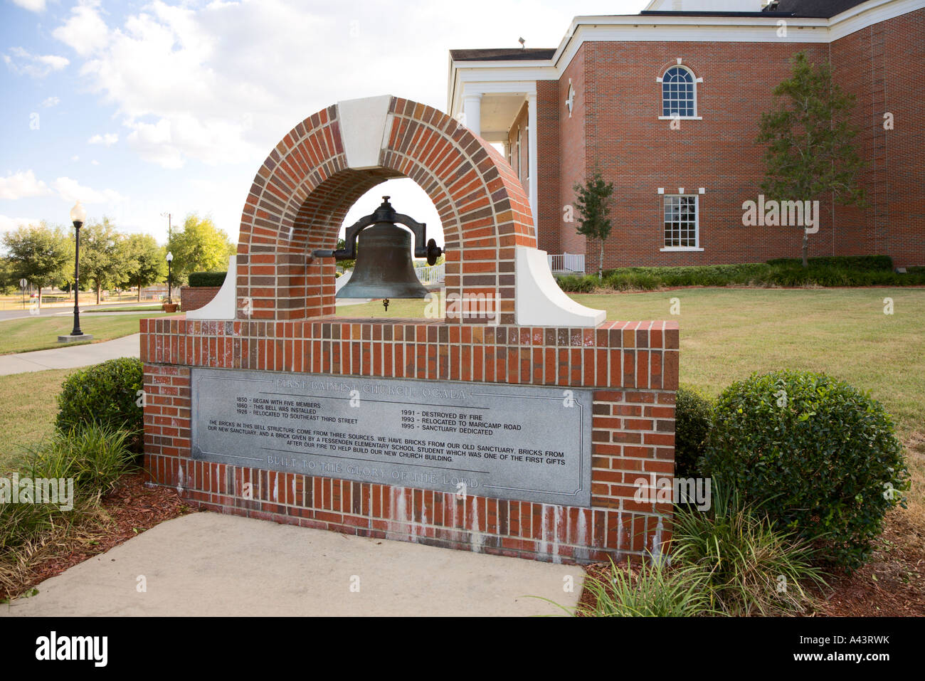 Première église baptiste d'Ocala en Floride Banque D'Images