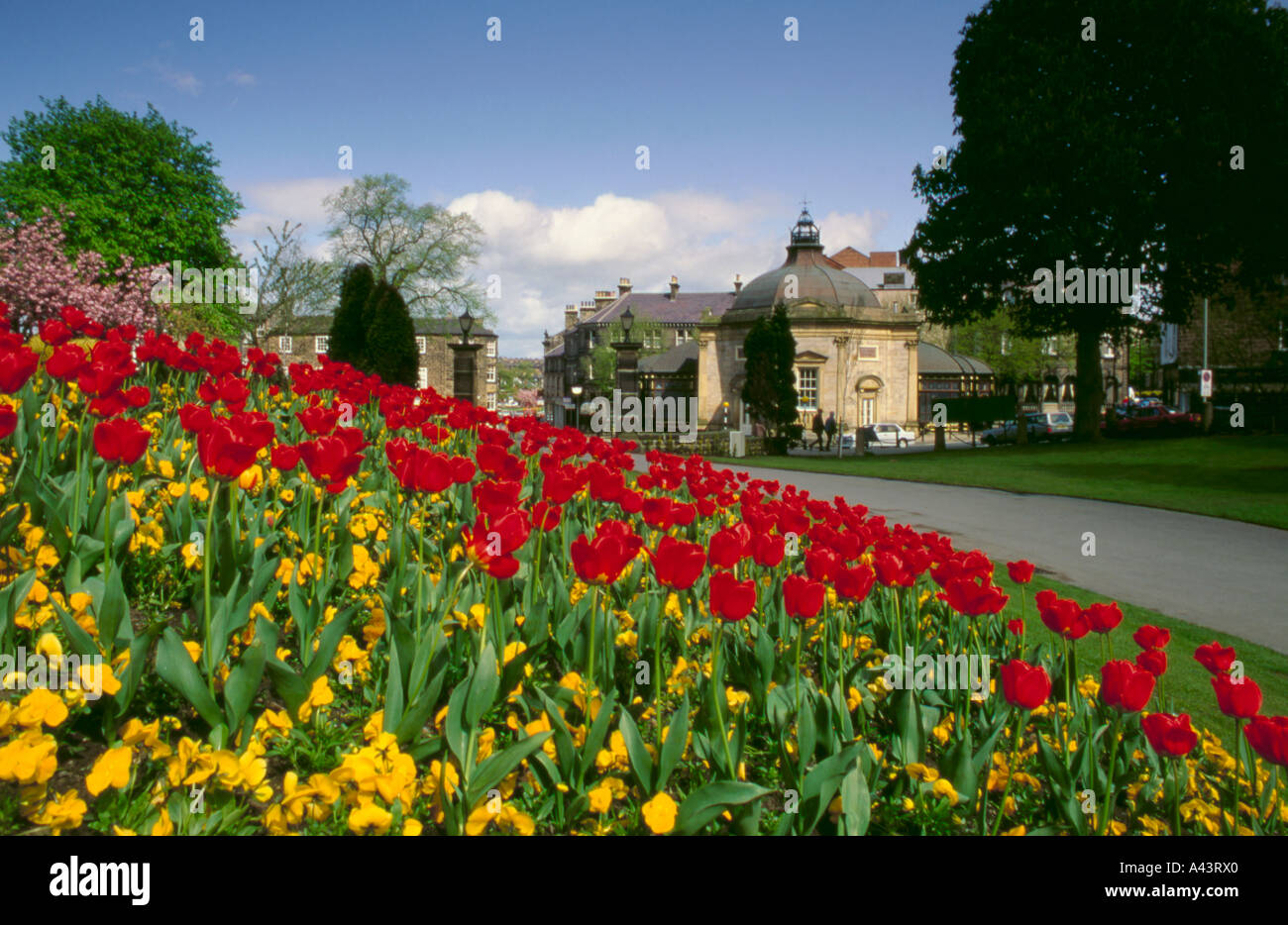 La pompe royale vu de Valley Gardens, Harrogate, North Yorkshire, Angleterre, Royaume-Uni. Banque D'Images