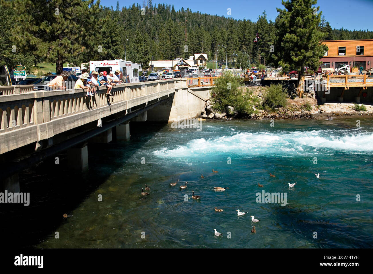 Californie Tahoe City Bridge près de barrage sur la rivière Truckee où