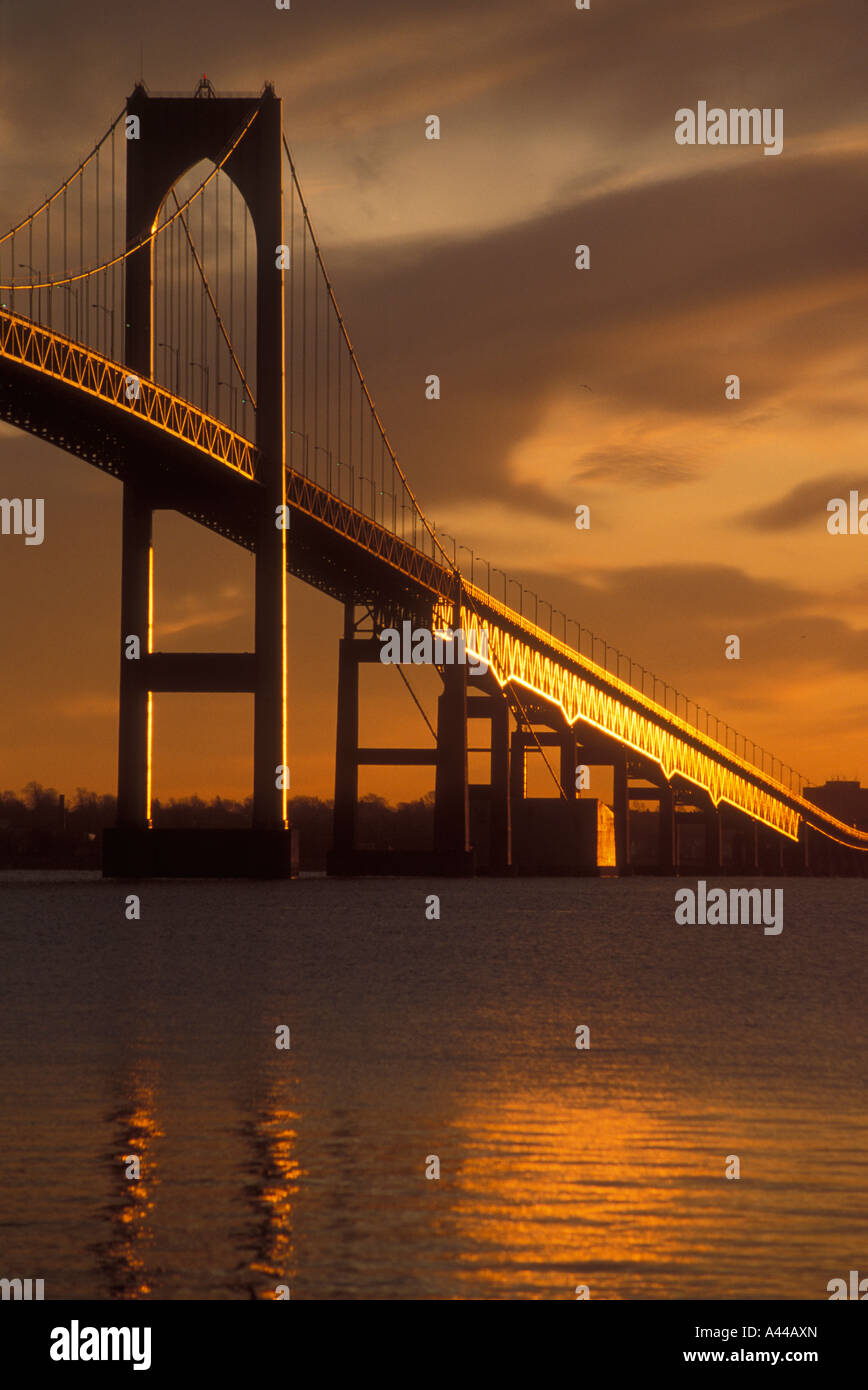 Newport Pell suspension bridge Banque D'Images