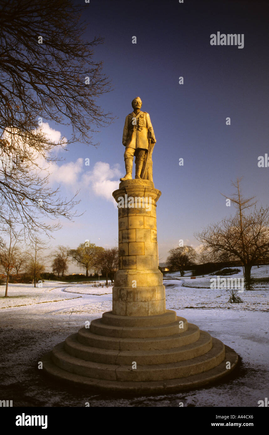 Statue du général Gordon, de Khartoum, au Fort des jardins, Gravesend Banque D'Images