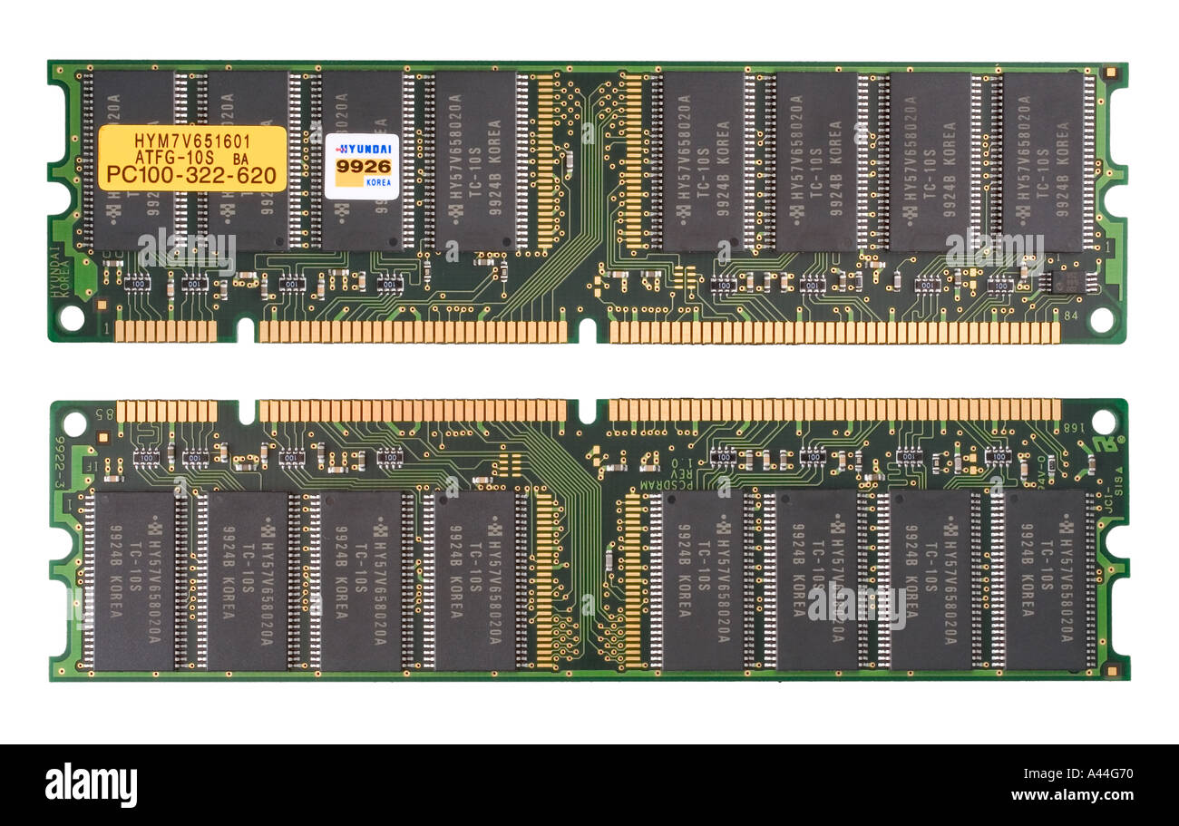 Puces de mémoire RAM de l'ordinateur Banque D'Images