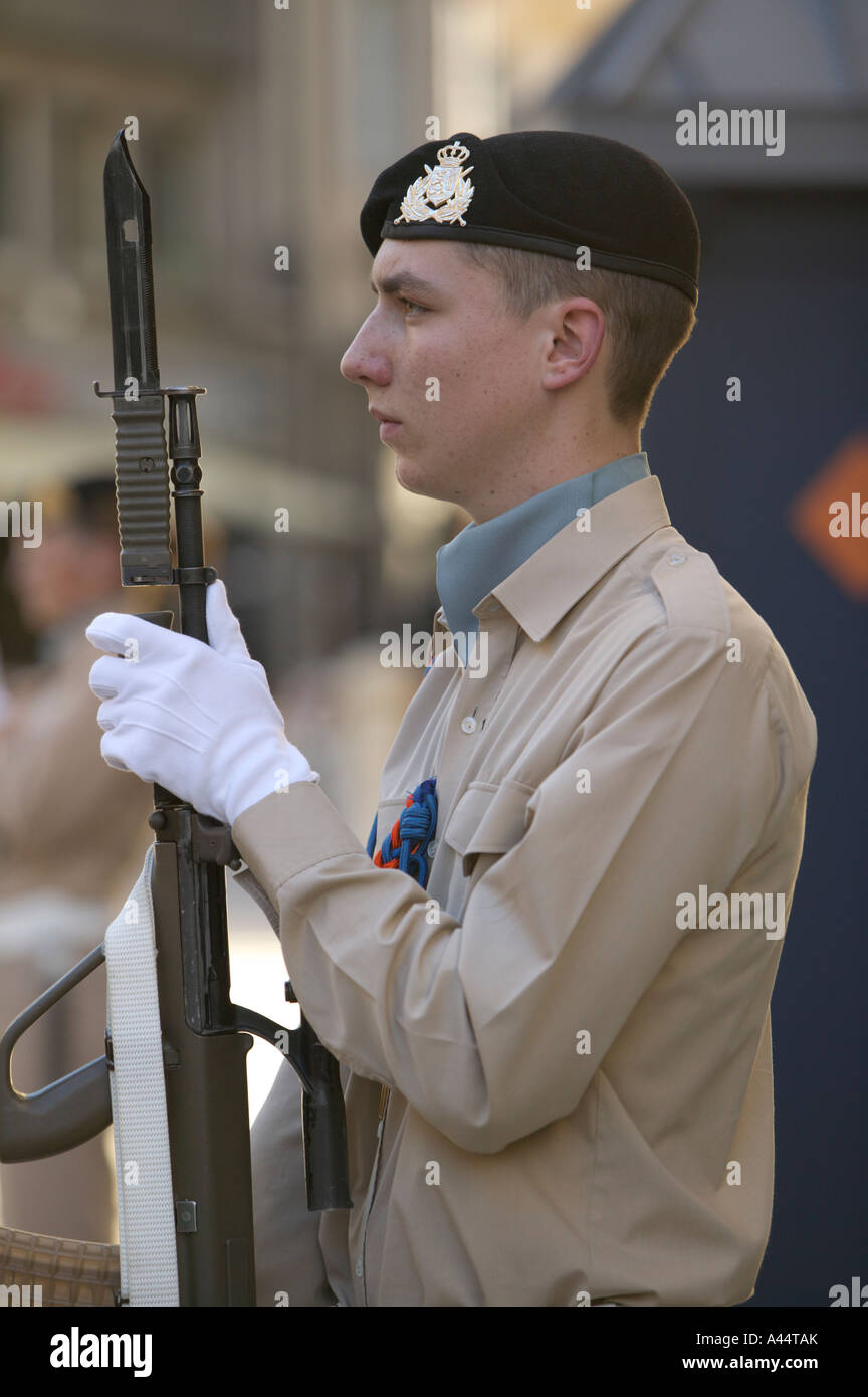 La garde devant le Palais grand-ducal, la Ville de Luxembourg Banque D'Images