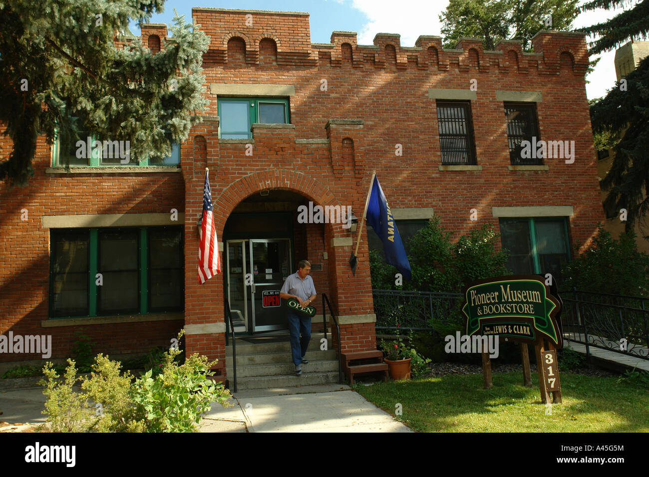 AJD57045, Bozeman, MT, Montana, Gallatin Pioneer Museum et magasin de livre, 1911 county jail Banque D'Images