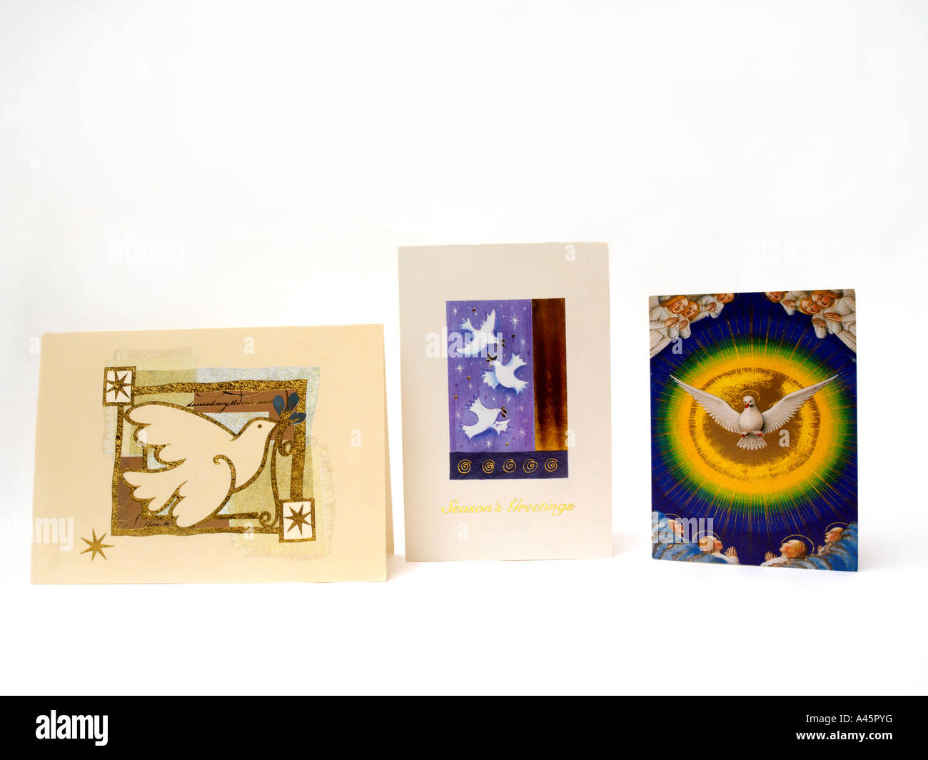 Cartes de Noël traditionnel Dove Banque D'Images