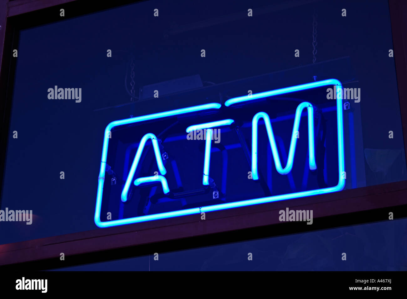Signe de l’ATM Banque D'Images