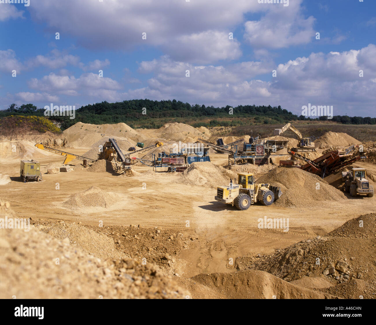 Carrières à l'échelle commerciale en pleine campagne Banque D'Images