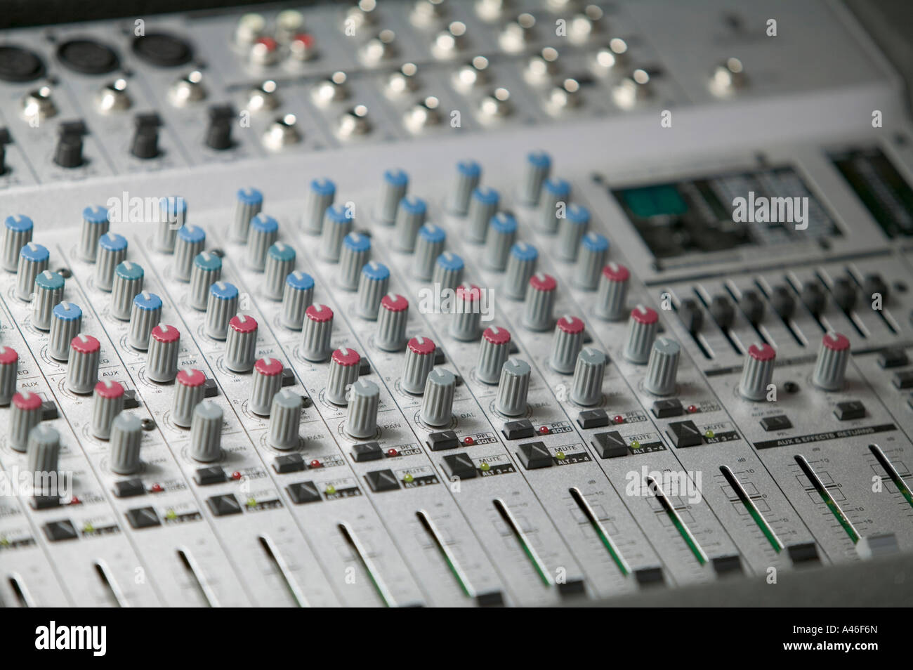 Une console de mixage Banque D'Images