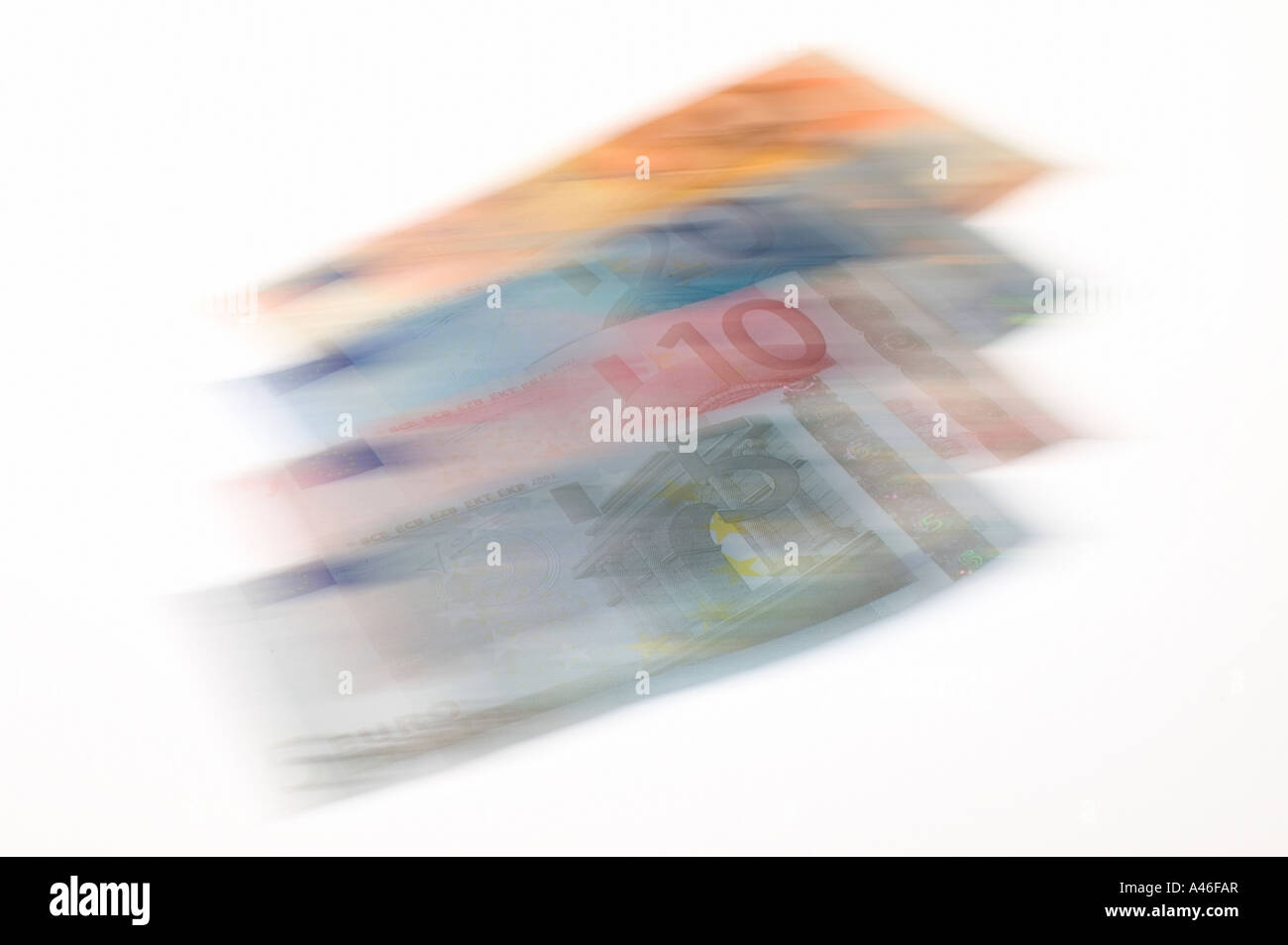 Billets sur fond blanc Banque D'Images