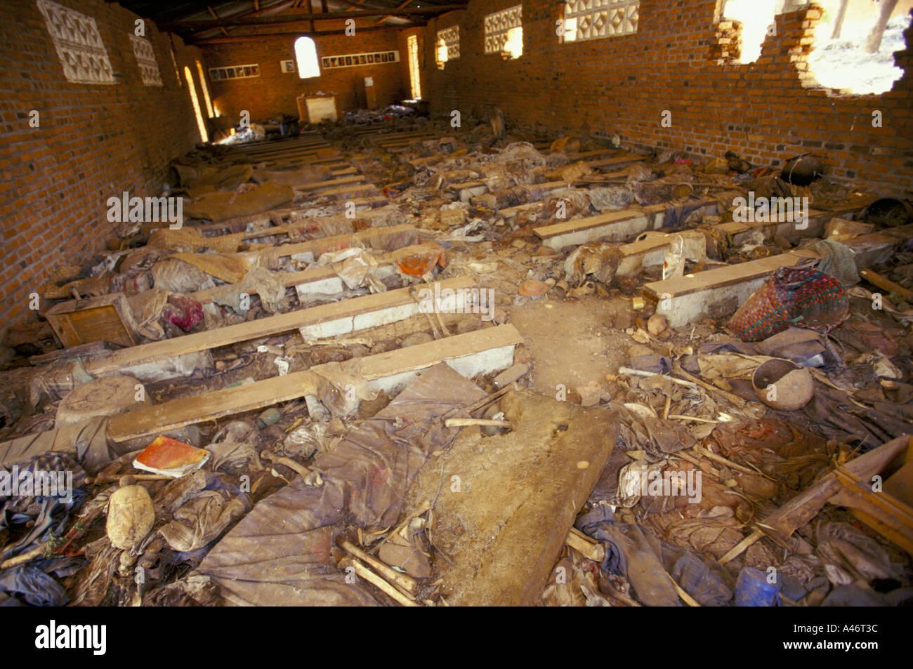 L'église de ntarama au Rwanda qui a été le site d'un massacre au cours du génocide de 1994 est maintenant un monument aux morts Banque D'Images