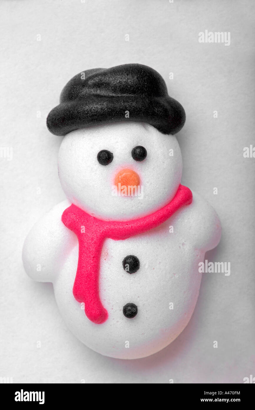 Iciing de bonhomme de neige de Noël Décoration Banque D'Images