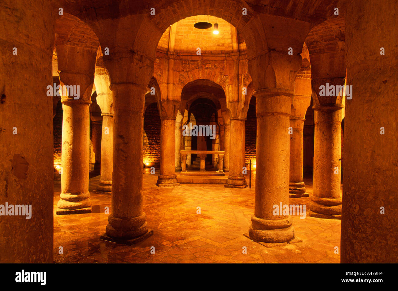 Crypte de la cathédrale St Benigne Dijon Banque D'Images