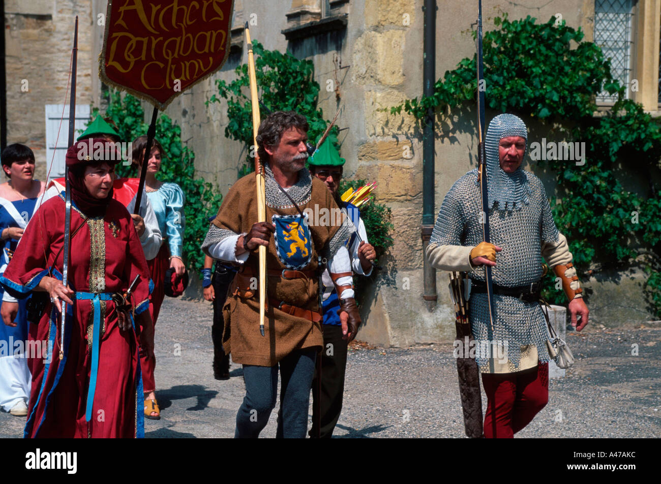 Tournoi chevalier Cluny Banque D'Images