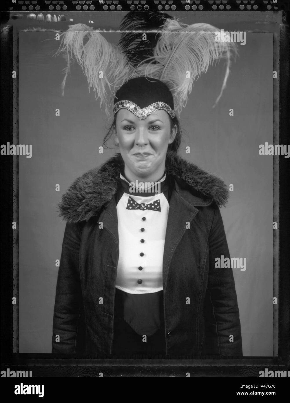 Gemma. Un ventilateur à une convention d'Elvis à Blackpool UK Banque D'Images